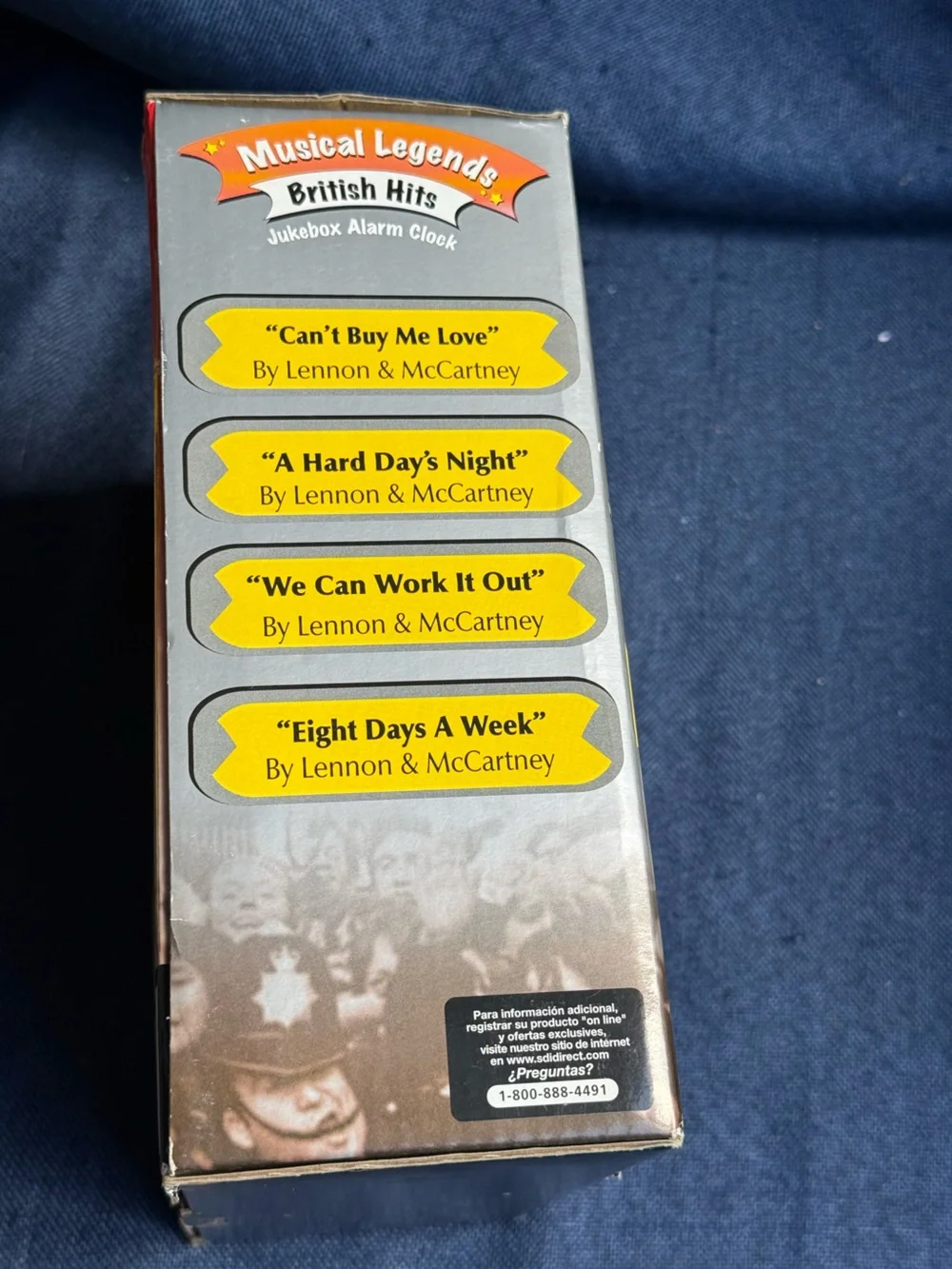 Vintage 1992 Soundesign Beatles Jukebox Alarm Clock Model 3163B Box